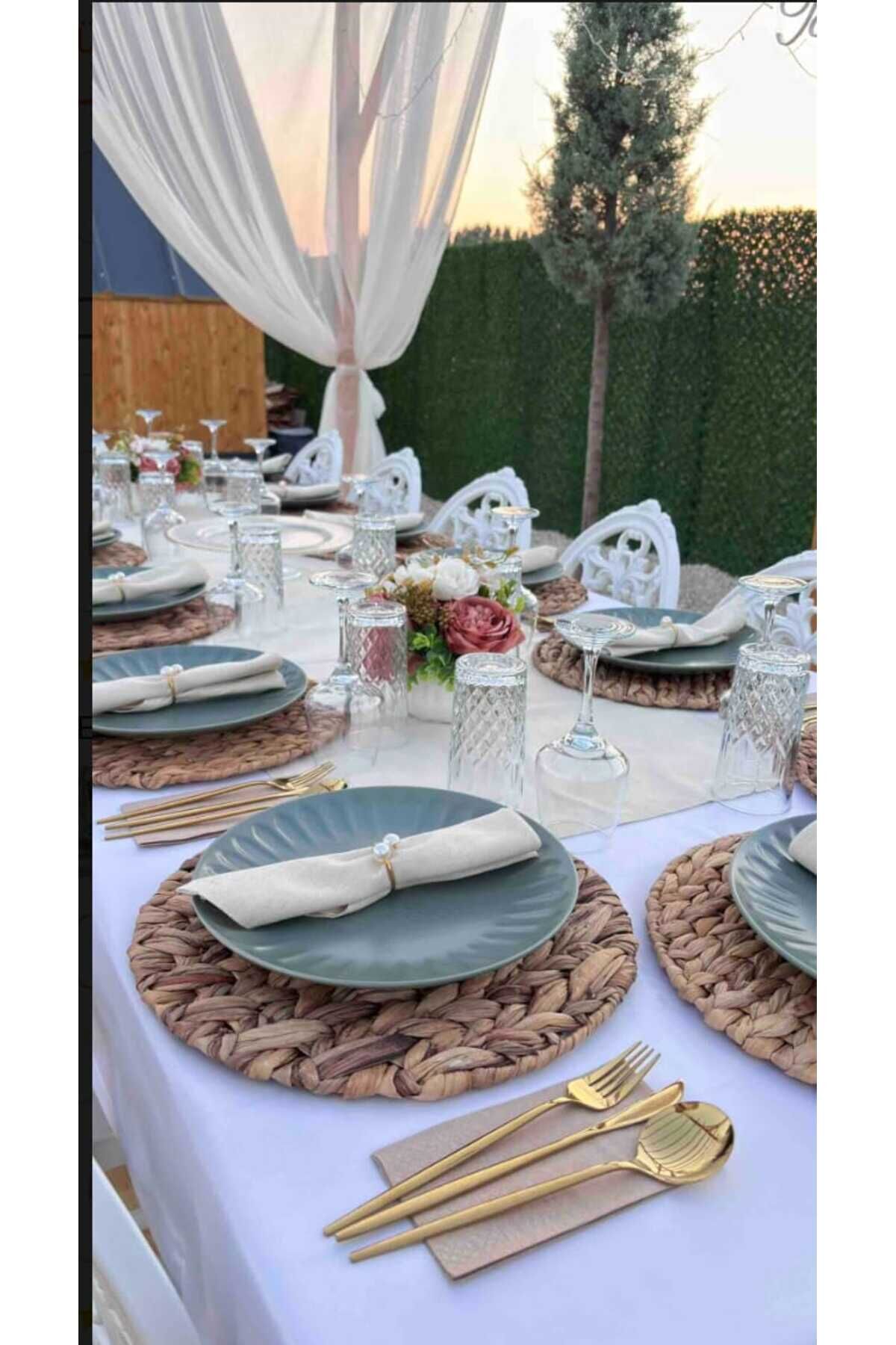 KREM ATLAS SATEN MASA ÖRTÜSÜ